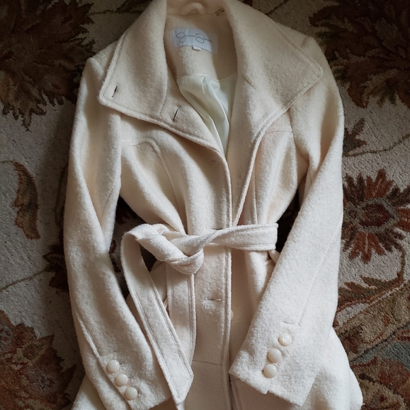 Jessica Simpson Cream Pea Coat - Picture 1 of 4